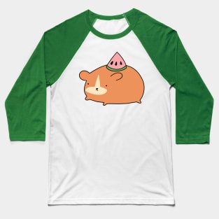 Watermelon Wedge Hamster Baseball T-Shirt